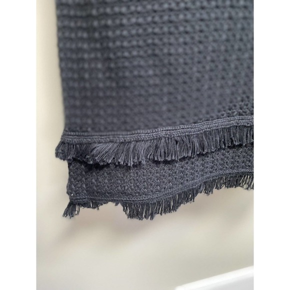 NWT~ J.‎ Crew Sleeveless Fringed Sweater Dress Black~XS - Picture 6 of 7